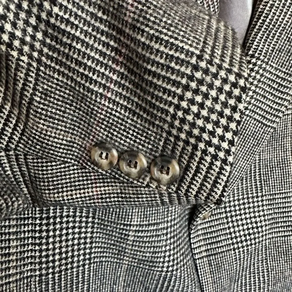 Vintage Brooks Brothers Plaid Camel Hair Sport Coat size 44 short